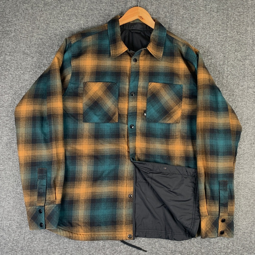The North Face Shacket Men Extra Large Reversible Plaid Fort Point Insulated